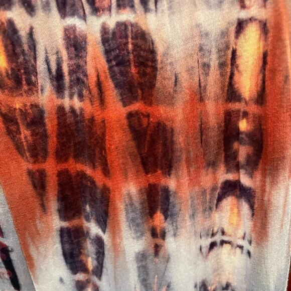 Tie Dyed Terracotta Blue Long Bohemian Vest Duster size Small - Picture 3 of 9